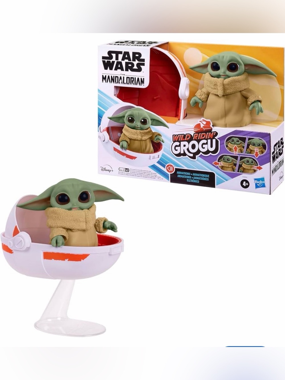 NEW Hasbro Star Wars The Mandalorian Wild Ridin’ Grogu Animatronic Toy